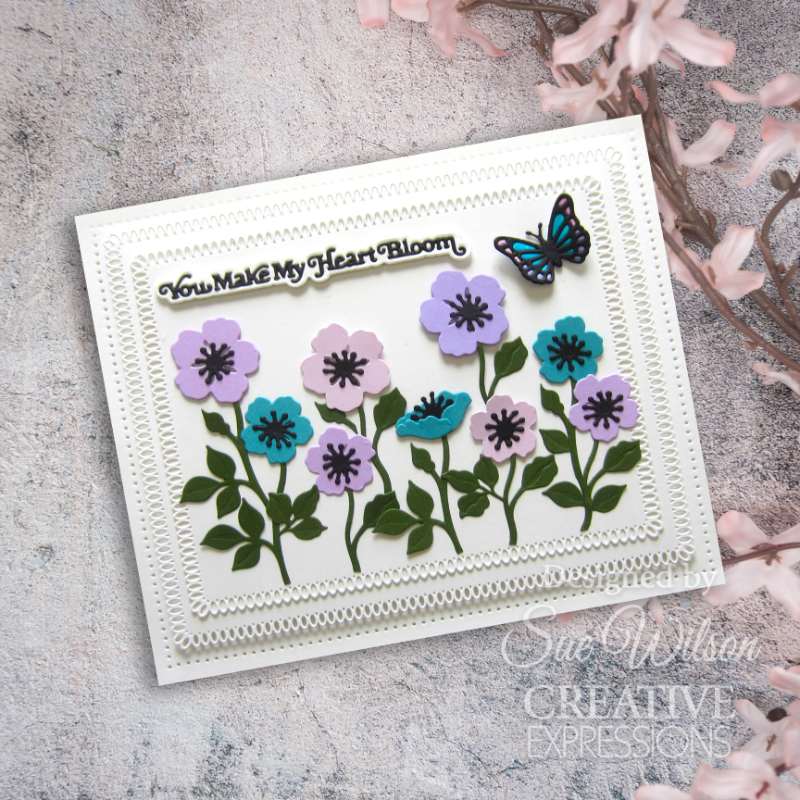 Creative Expressions Sue Wilson Mini Shadowed Sentiments You Make My Heart Bloom Craft Die