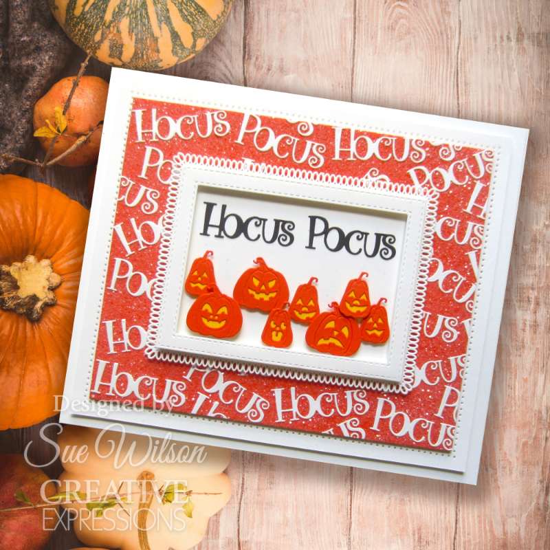 Creative Expressions Sue Wilson Halloween Shadowed Sentiments Hocus Pocus Craft Die