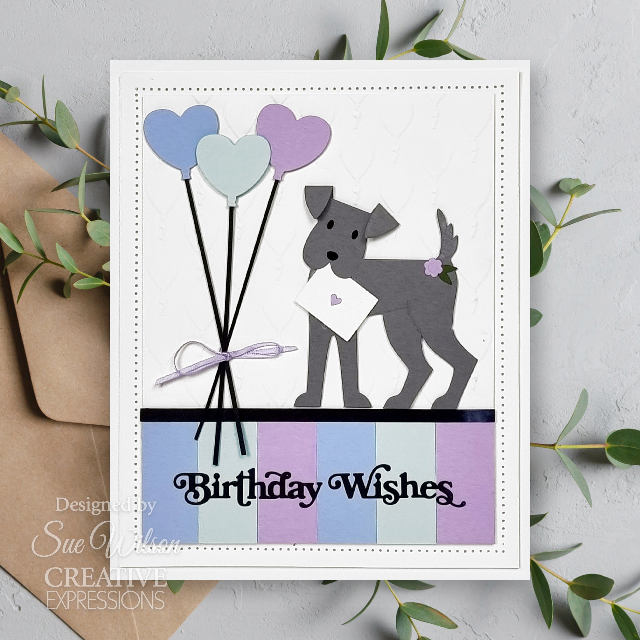 Creative Expressions Sue Wilson Mini Shadowed Sentiments Birthday Wishes Craft Die