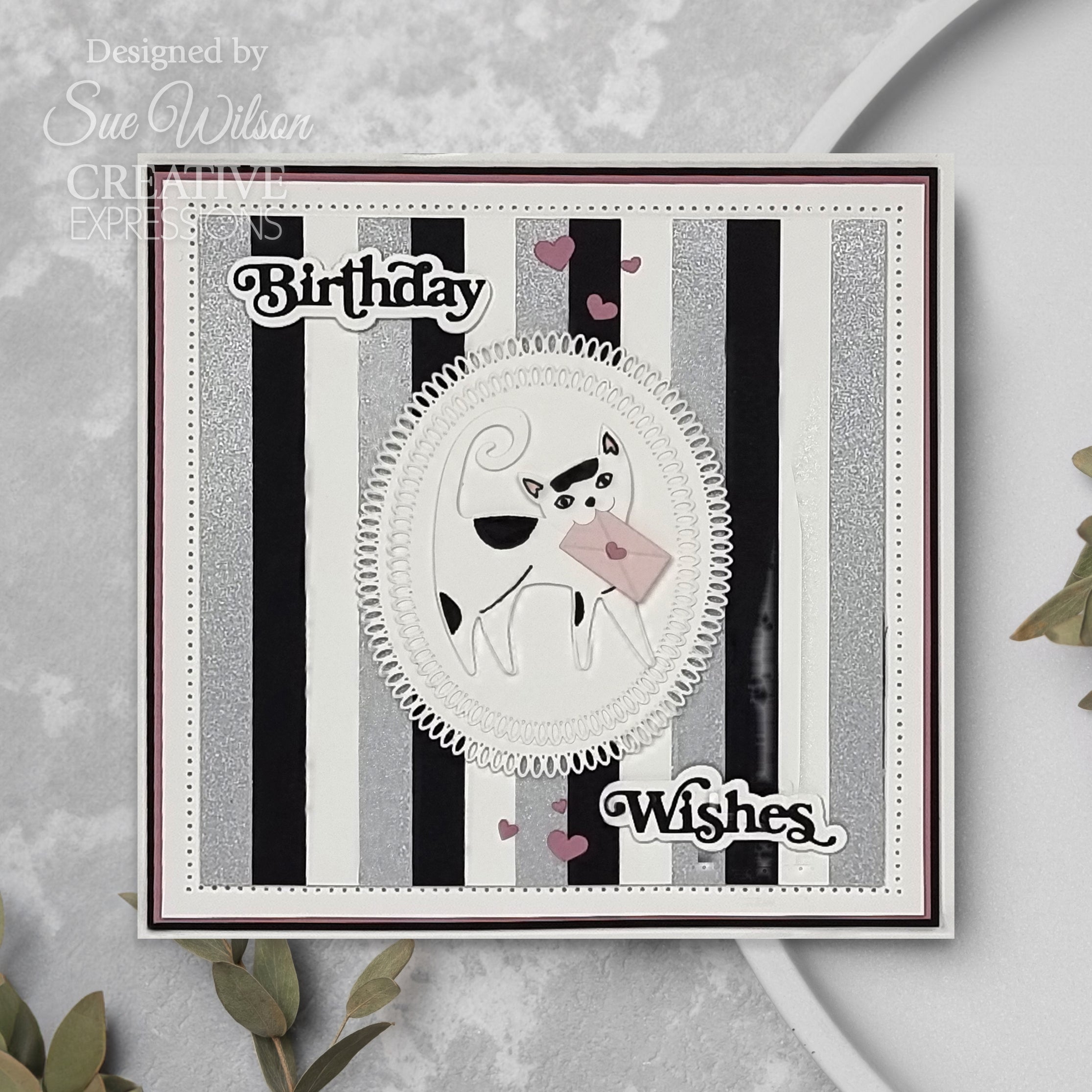 Creative Expressions Sue Wilson Mini Shadowed Sentiments Birthday Wishes Craft Die