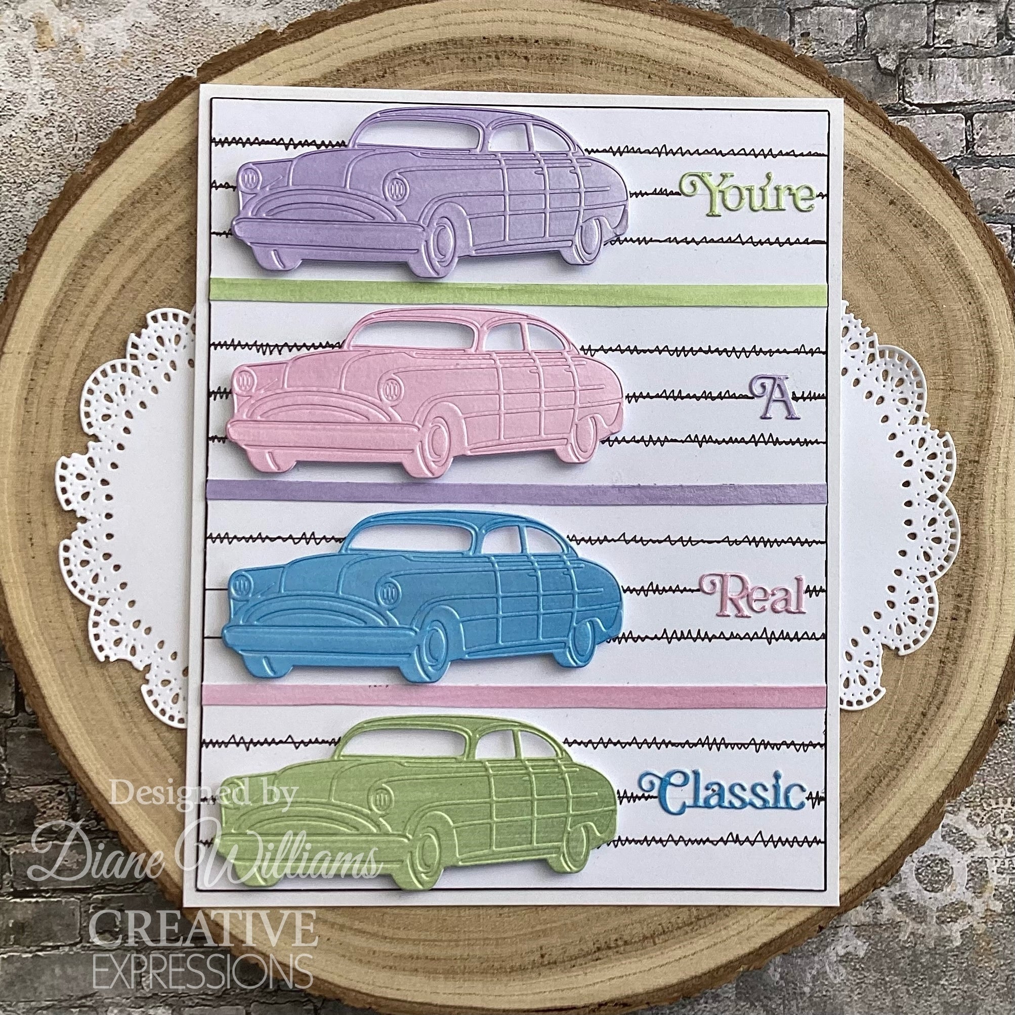 Creative Expressions Sue Wilson Mini Shadowed Sentiments You're A Real Classic Craft Die