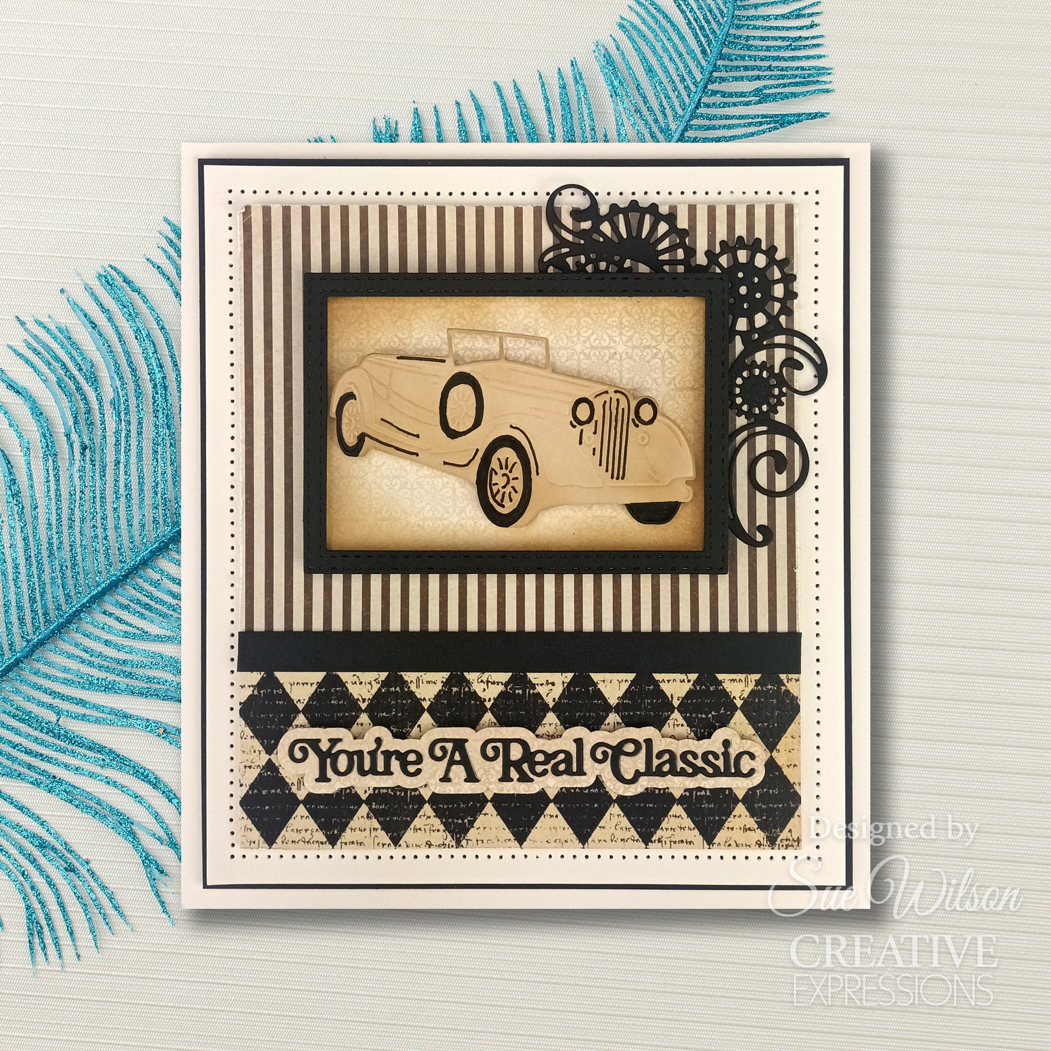 Creative Expressions Sue Wilson Mini Shadowed Sentiments You're A Real Classic Craft Die