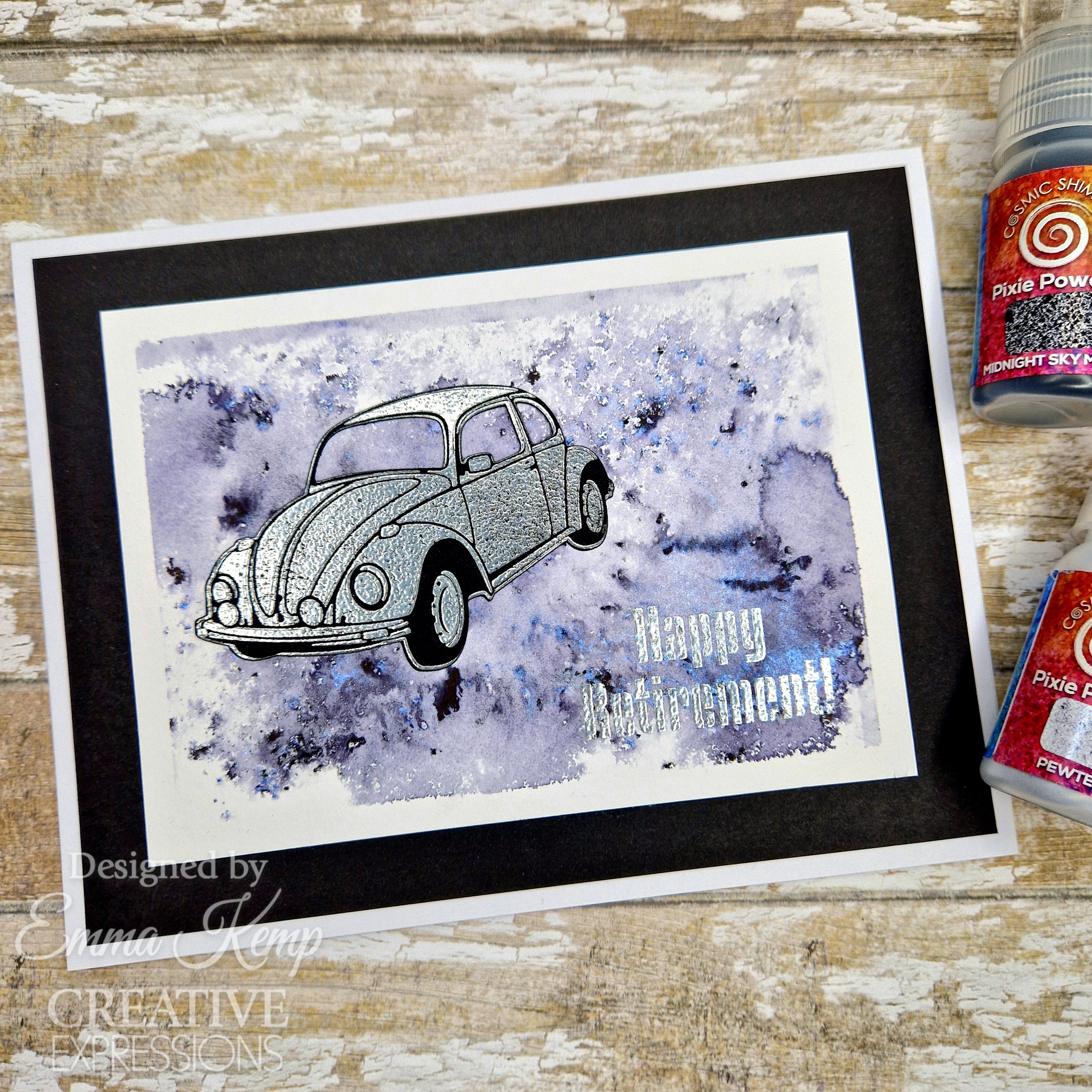 Creative Expressions Classic Cars 6 in x 8 in Clear Stamp Set