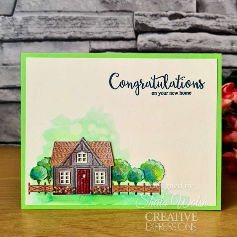 Creative Expressions Sue Wilson Village Scenes 4 in x 6 in Stamp Set