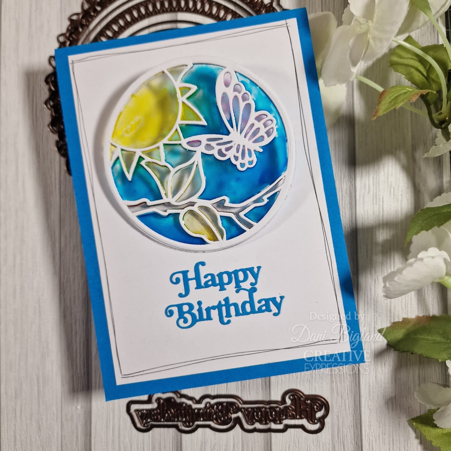 Creative Expressions Sue Wilson Mini Shadowed Sentiments Happy Birthday Craft Die