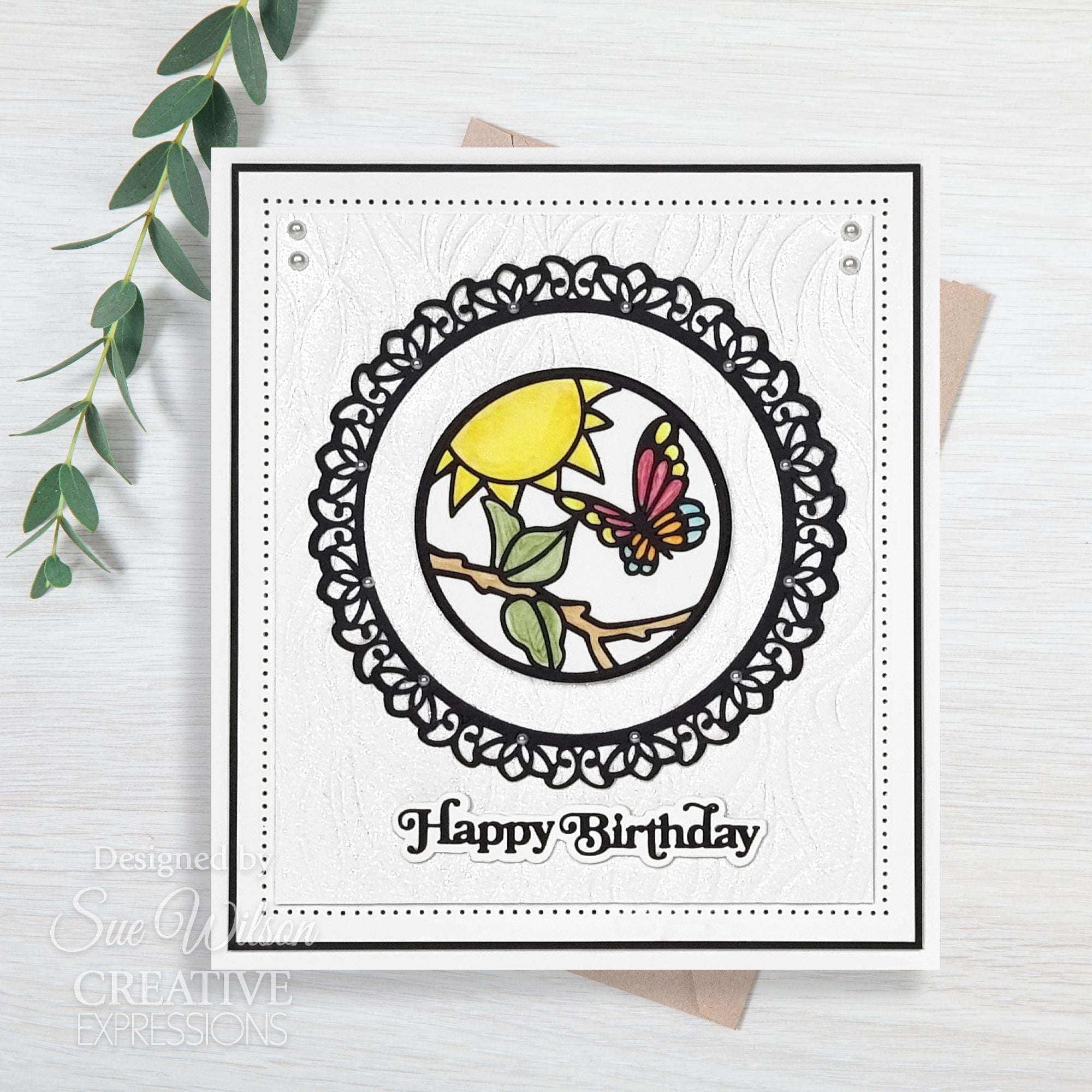 Creative Expressions Sue Wilson Mini Shadowed Sentiments Happy Birthday Craft Die