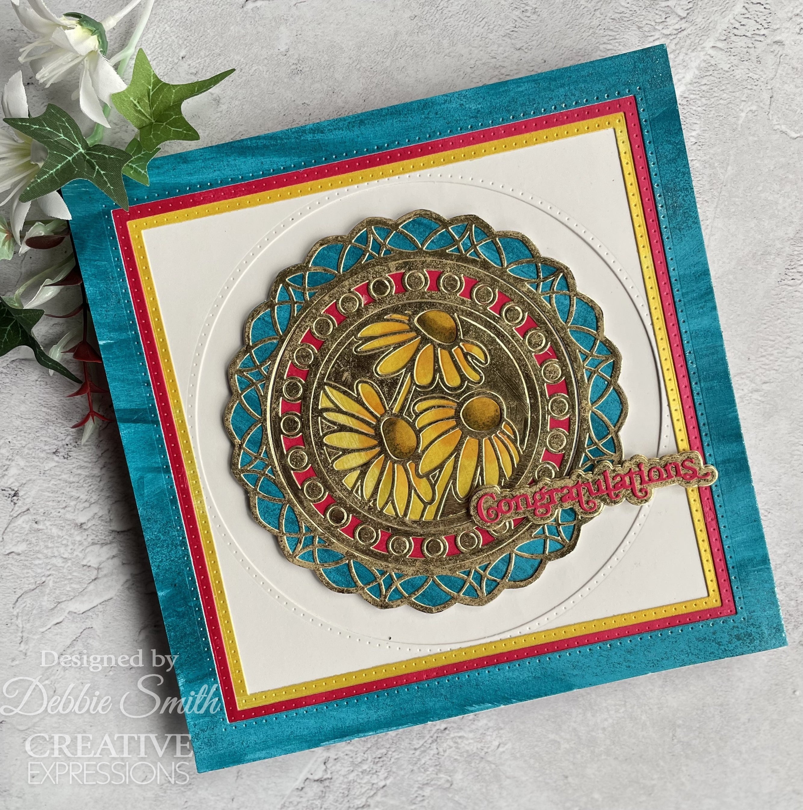 Creative Expressions Sue Wilson Mini Shadowed Sentiments Congratulations Craft Die