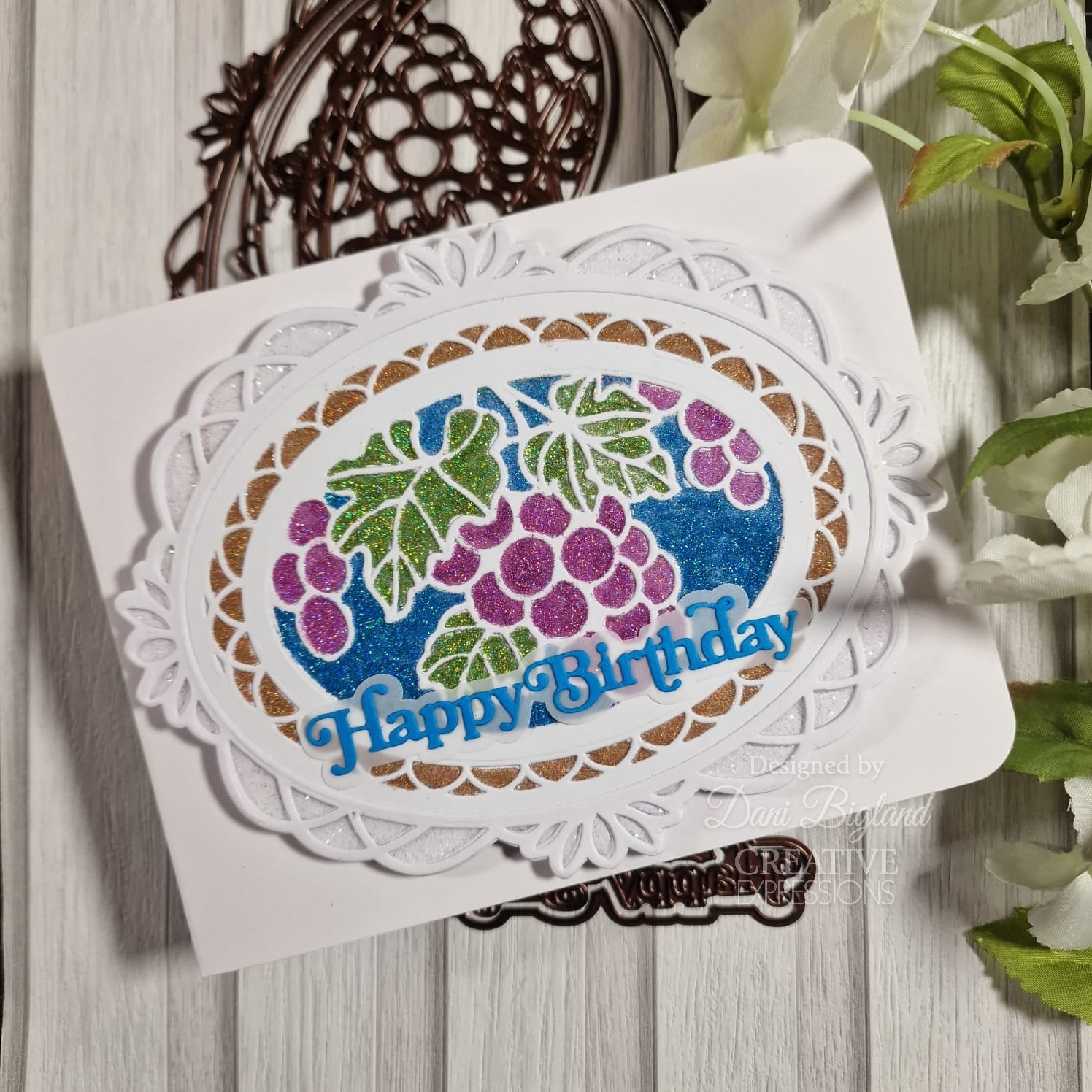 Creative Expressions Sue Wilson Mini Shadowed Sentiments Happy Birthday Craft Die