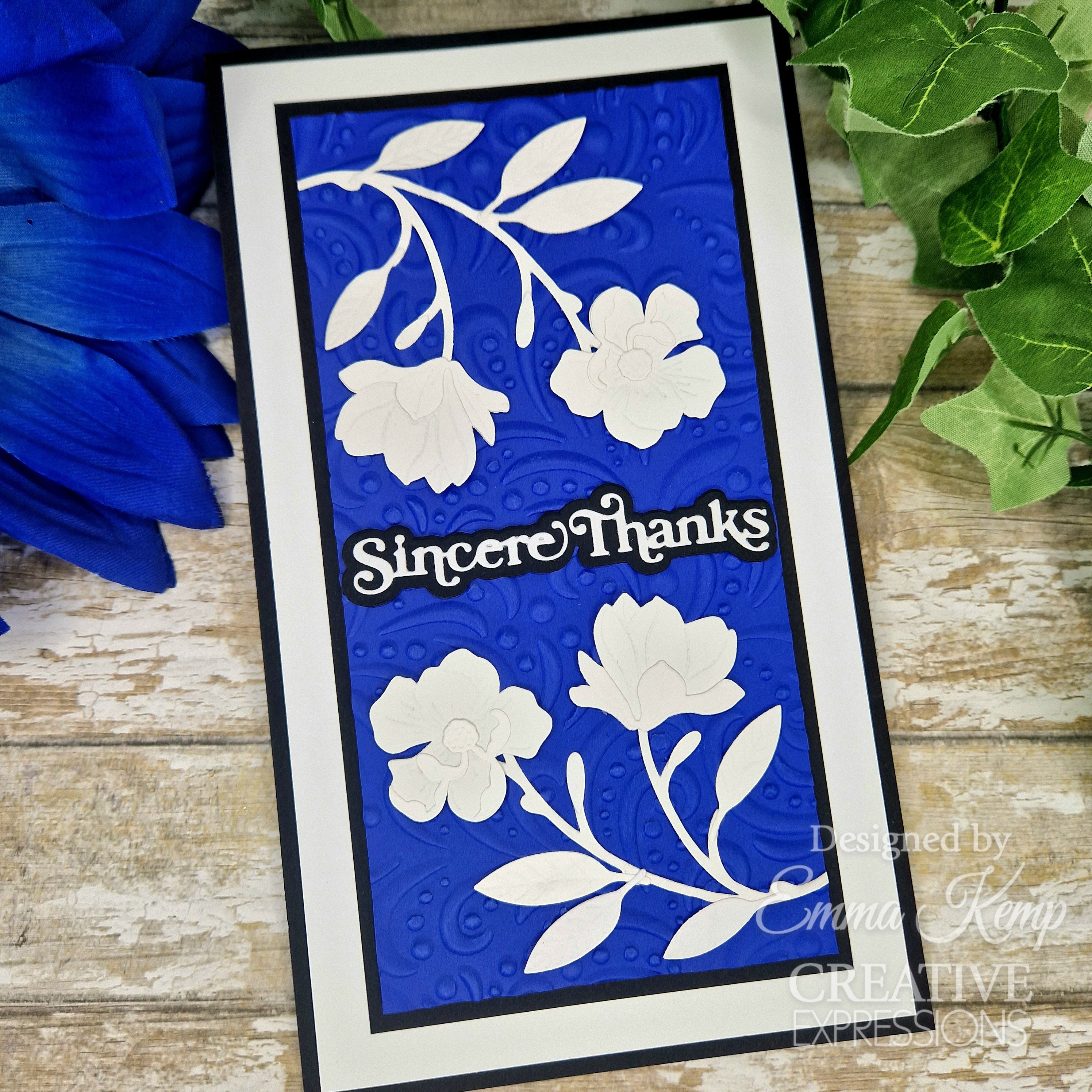 Creative Expressions Sue Wilson Mini Shadowed Sentiments Sincere Thanks Craft Die