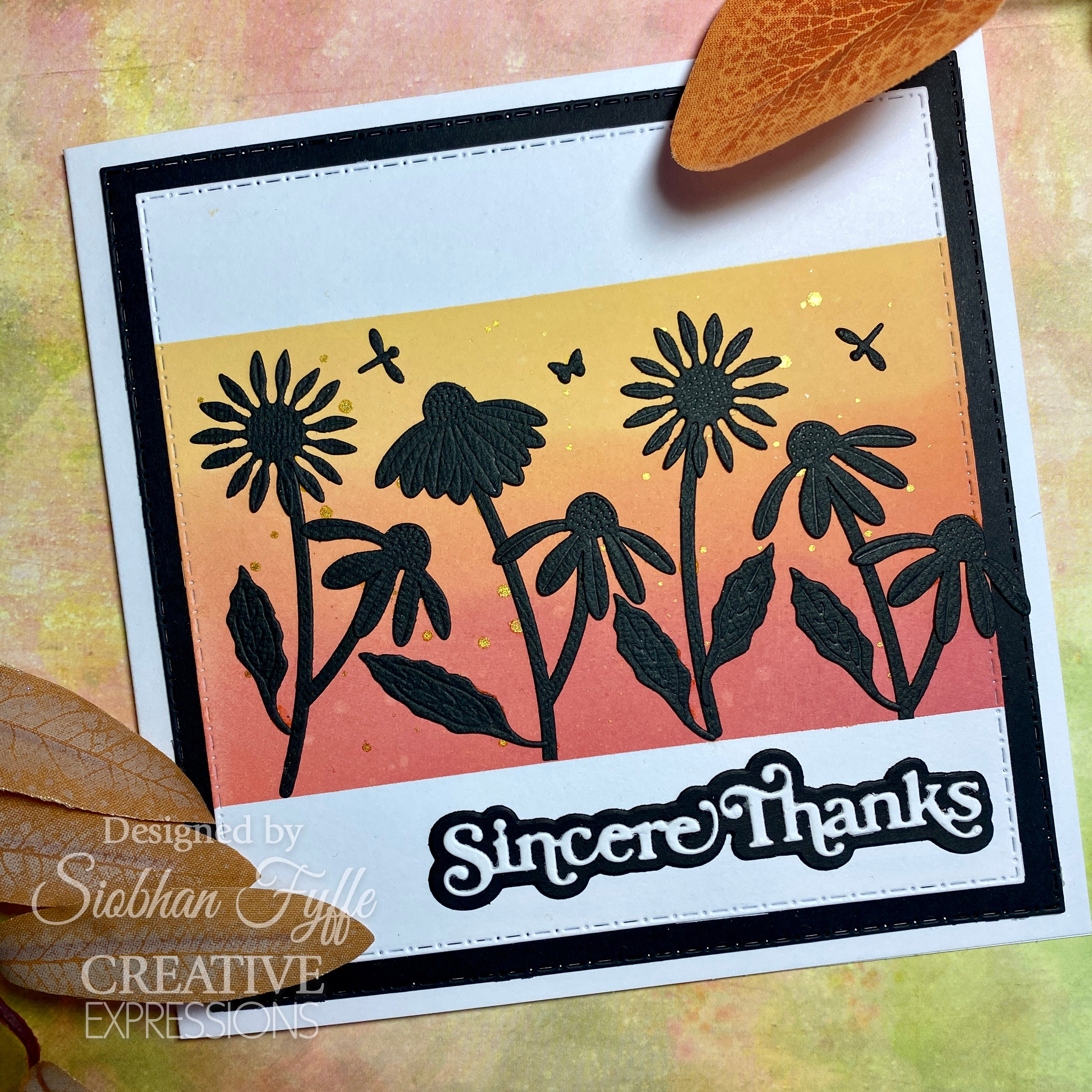 Creative Expressions Sue Wilson Mini Shadowed Sentiments Sincere Thanks Craft Die