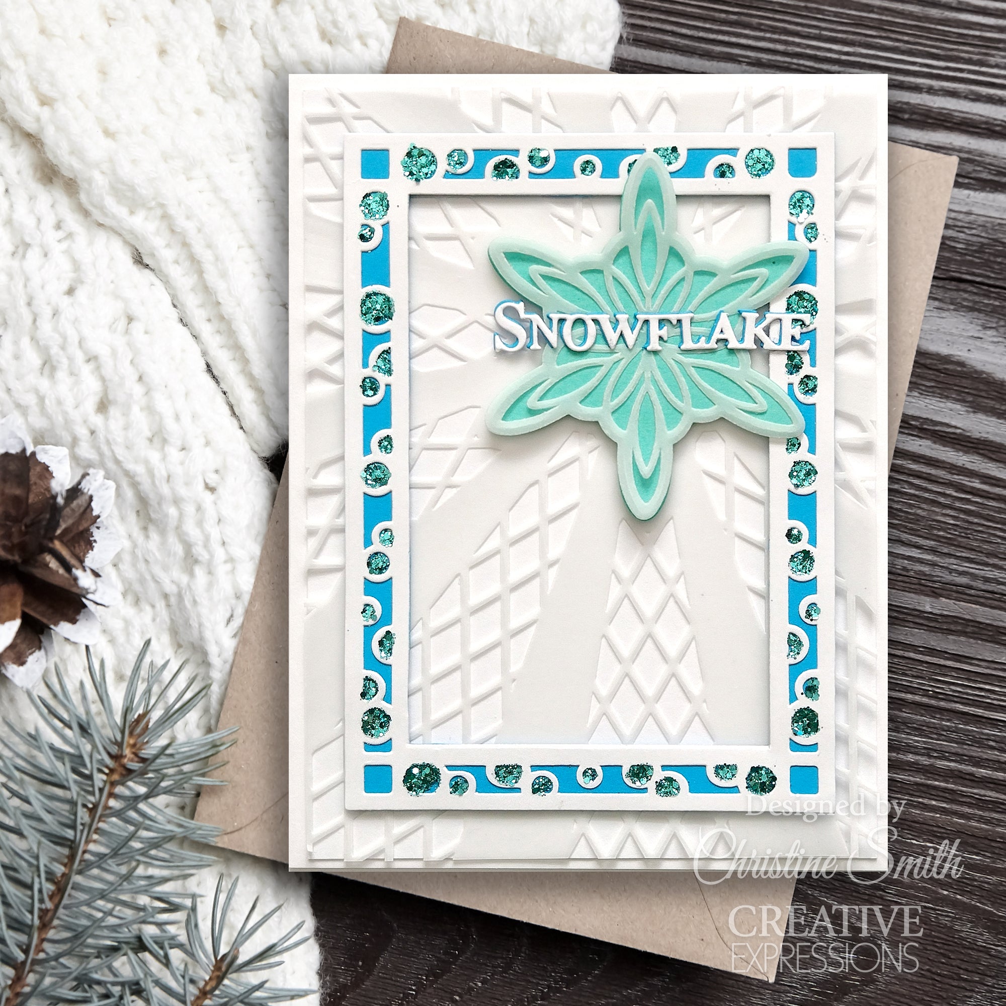 Creative Expressions Sue Wilson Festive Snowflake Wishes Craft Die