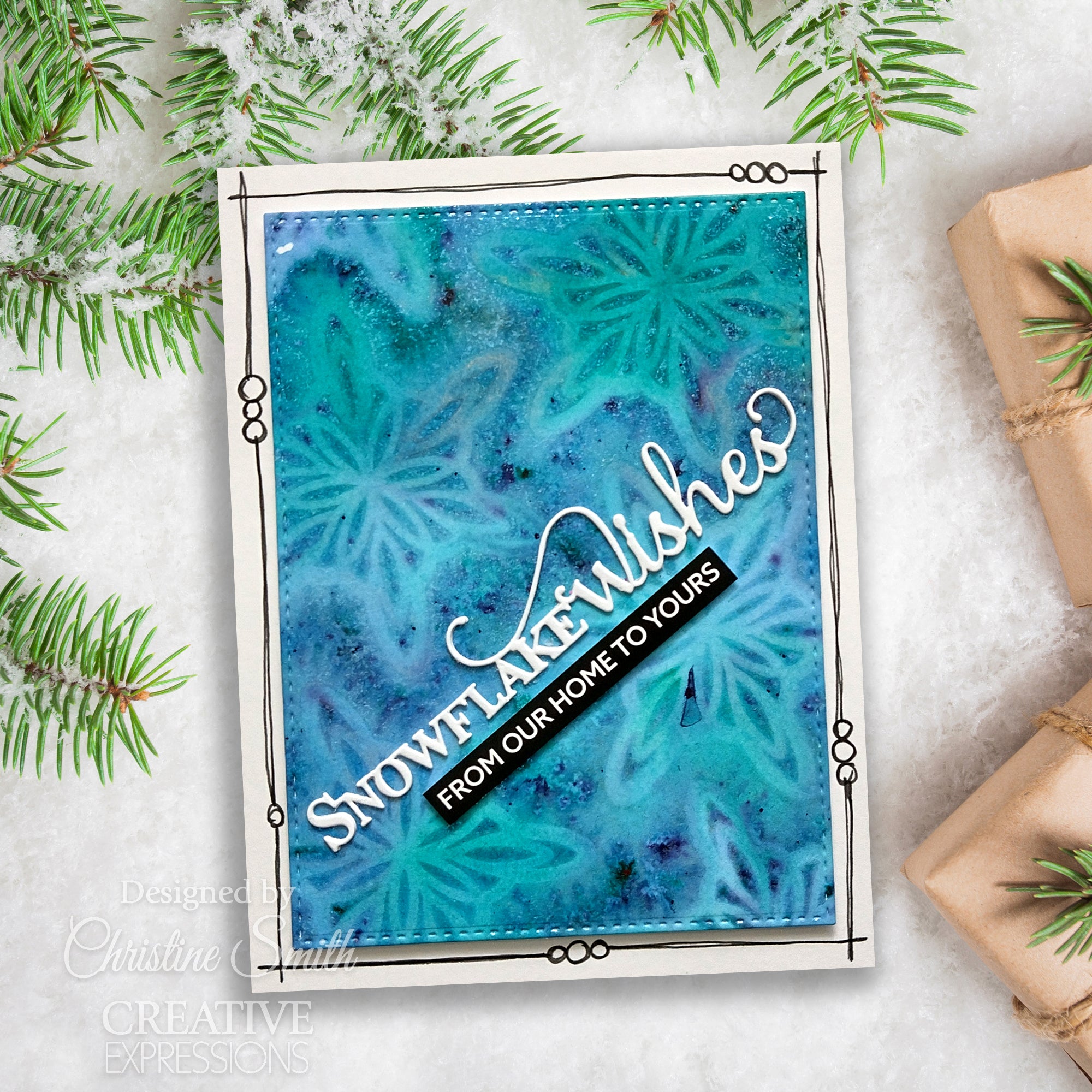 Creative Expressions Sue Wilson Festive Snowflake Wishes Craft Die