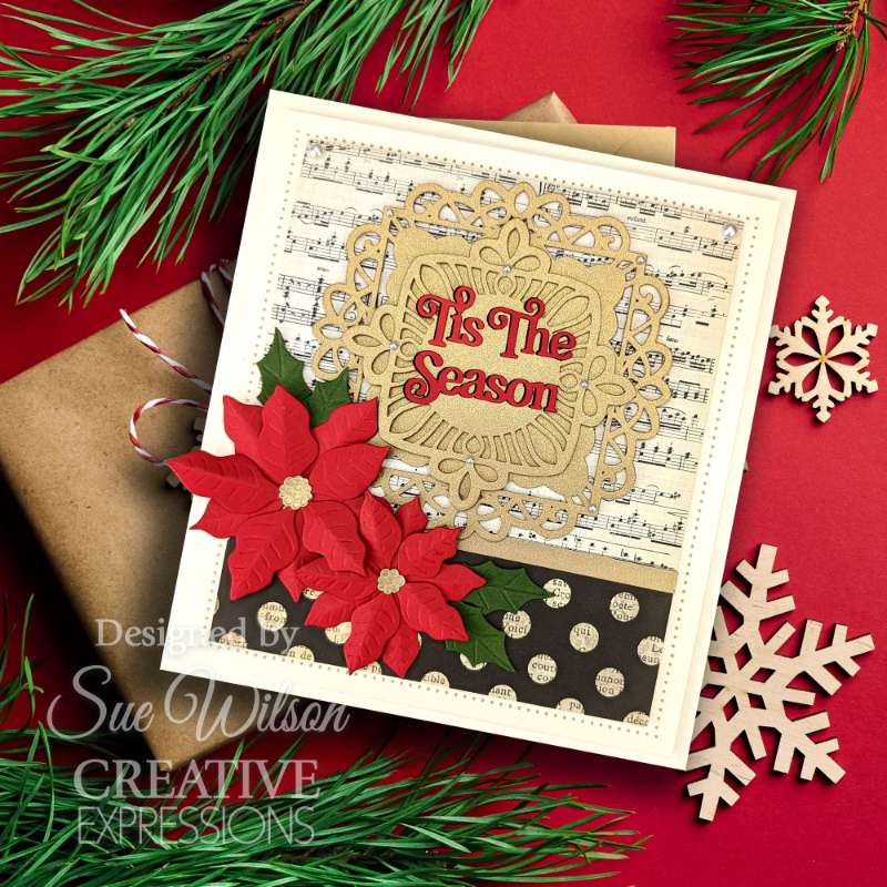 Creative Expressions Sue Wilson Festive Stylish Poinsettia Craft Die