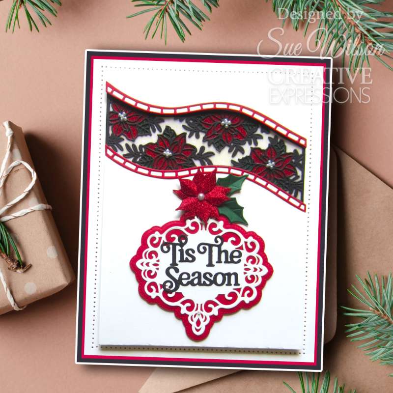 Creative Expressions Sue Wilson Festive Stylish Poinsettia Craft Die