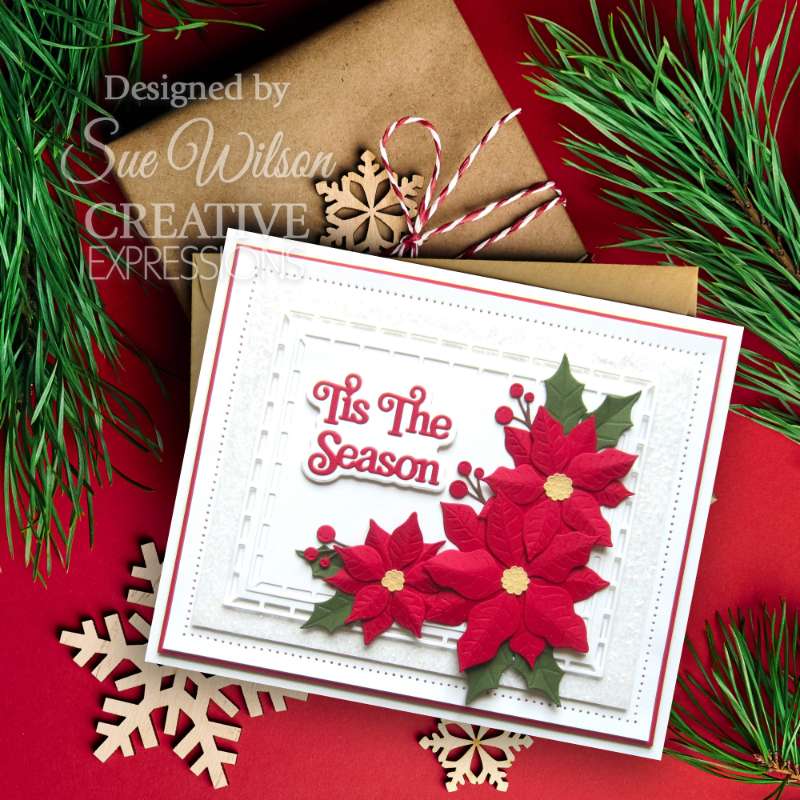 Creative Expressions Sue Wilson Festive Shadowed Sentiments Tis The Season Craft Die