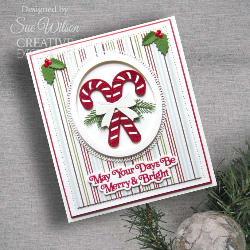 Creative Expressions Sue Wilson Festive Candy Canes Craft Die