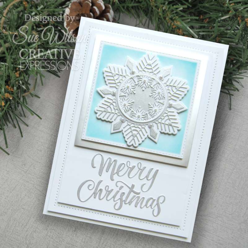 Creative Expressions Sue Wilson Festive Shadowed Sentiments Merry Christmas Craft Die