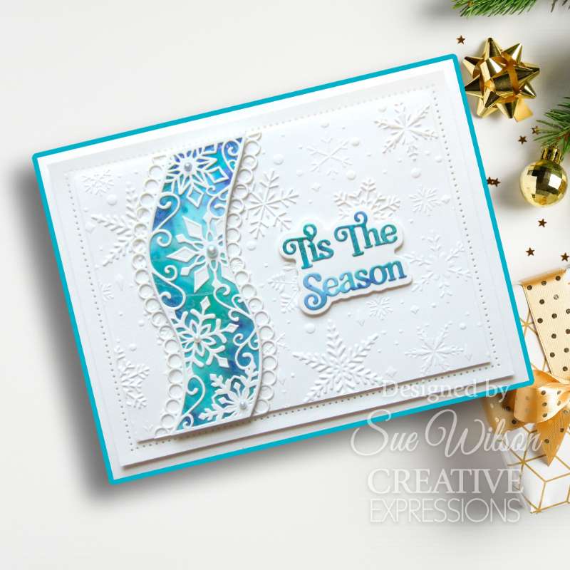 Creative Expressions Sue Wilson Festive Snowflake Ribbon Wave Craft Die