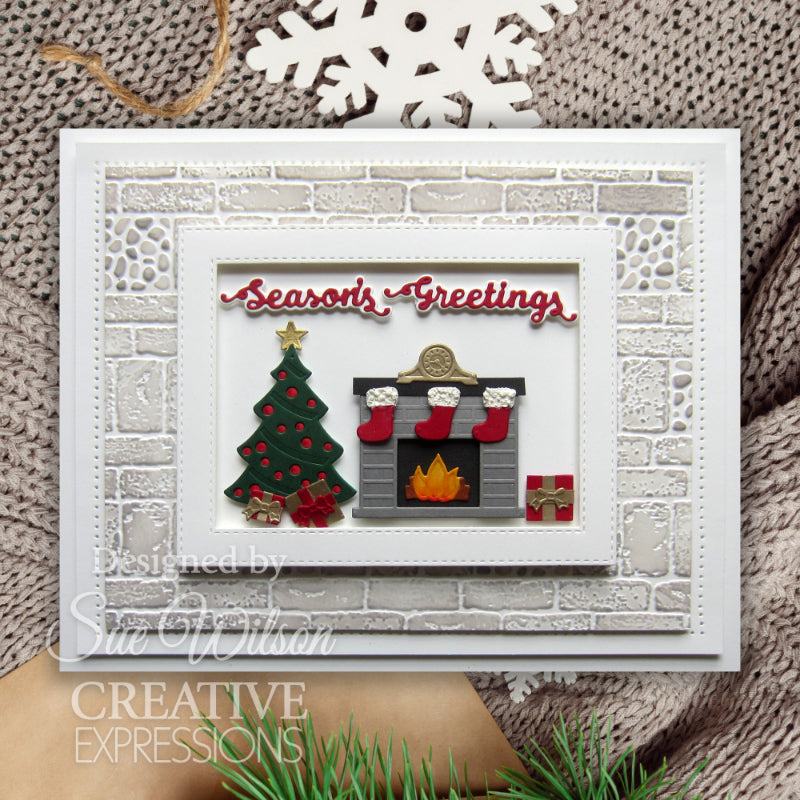 Creative Expressions Sue Wilson Festive Cosy Fireside Christmas Craft Die