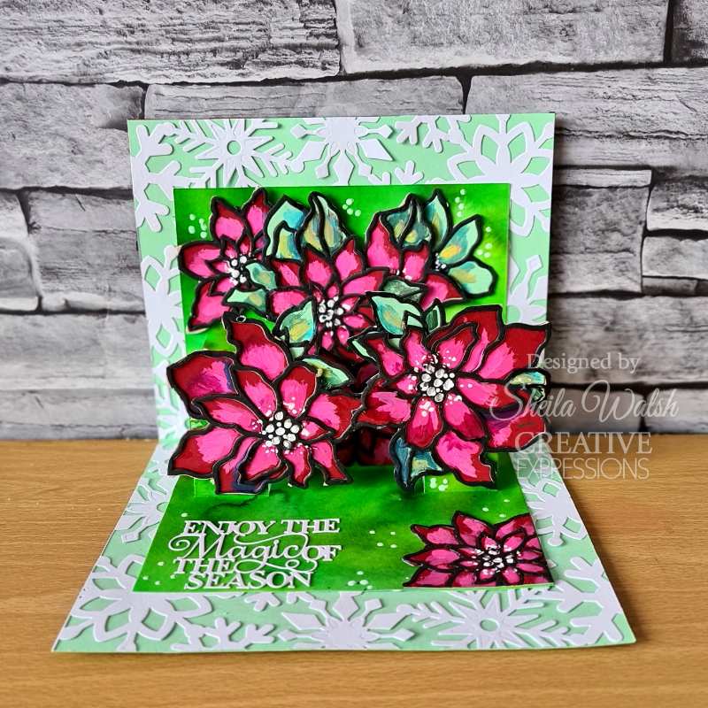 Creative Expressions Sue Wilson Festive Poinsettia Cover Plate Craft Die