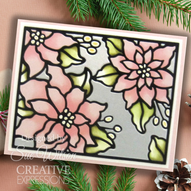 Creative Expressions Sue Wilson Festive Poinsettia Cover Plate Craft Die