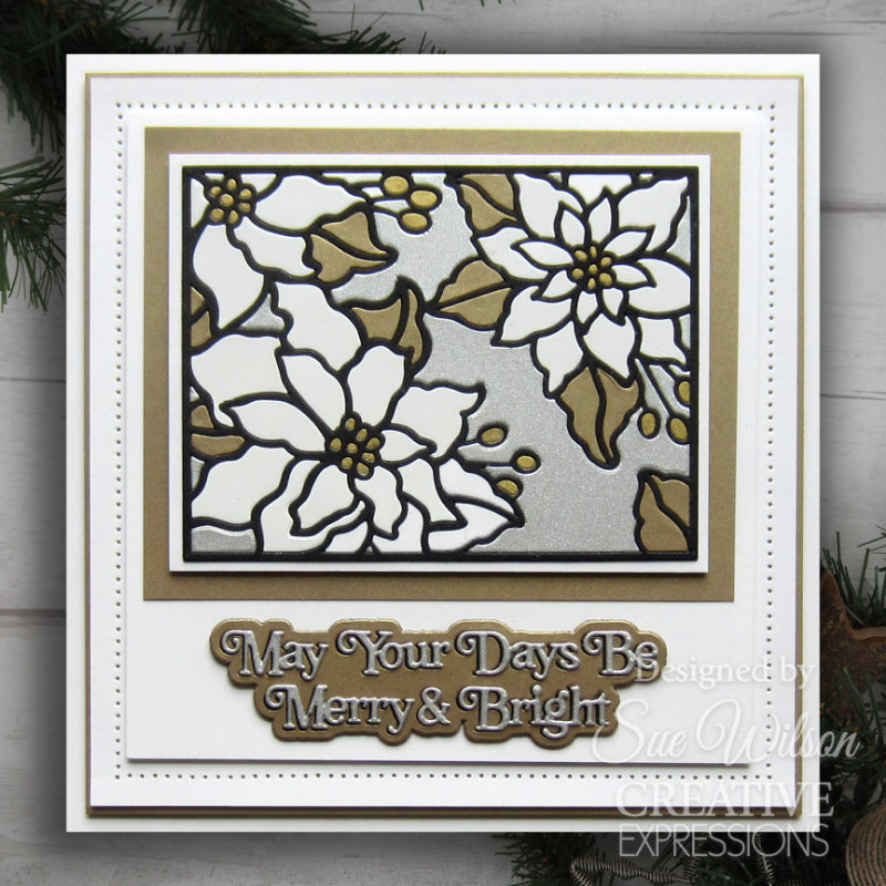 Creative Expressions Sue Wilson Festive Poinsettia Cover Plate Craft Die