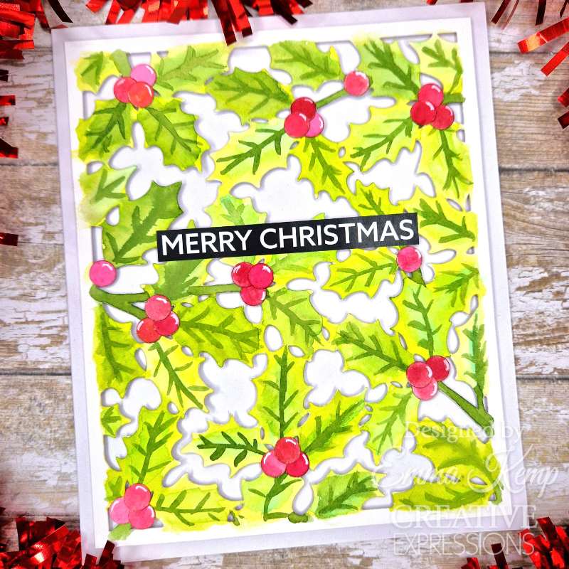 Creative Expressions Sue Wilson Festive Holly Floating Frame Craft Die