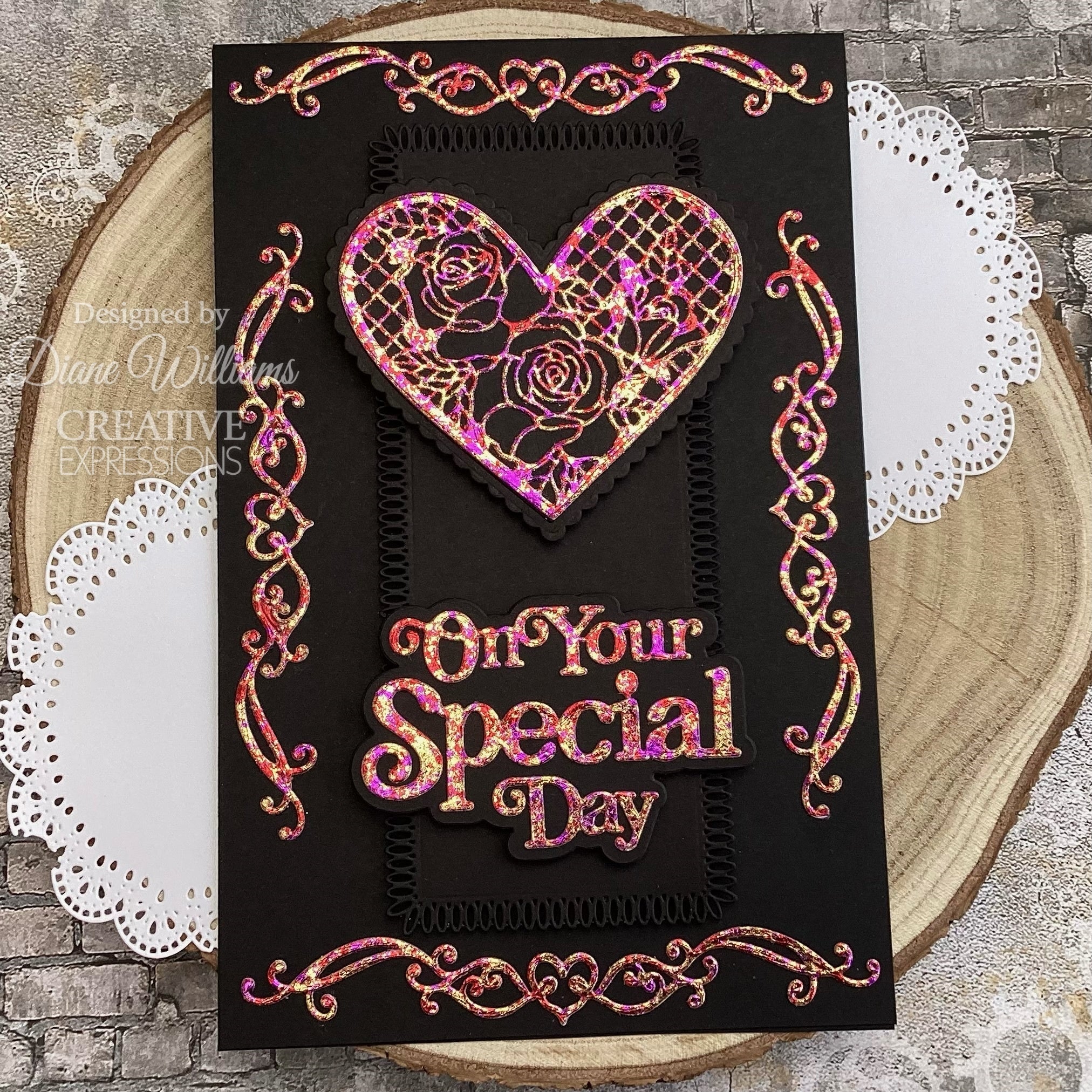 Creative Expressions Sue Wilson Shadowed Sentiments On Your Special Day Craft Die