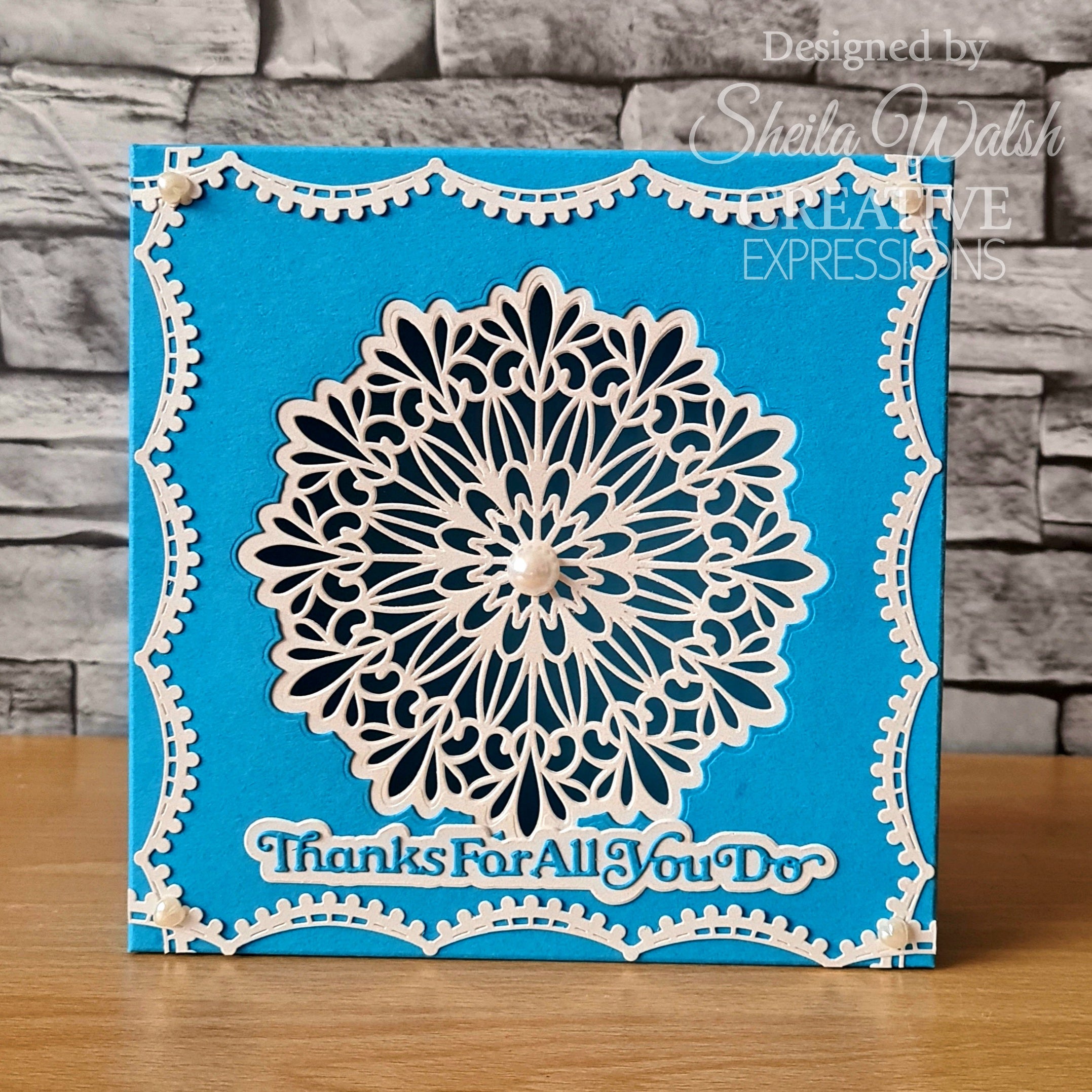 Creative Expressions Sue Wilson Mini Shadowed Sentiments Thanks For All You Do Craft Die