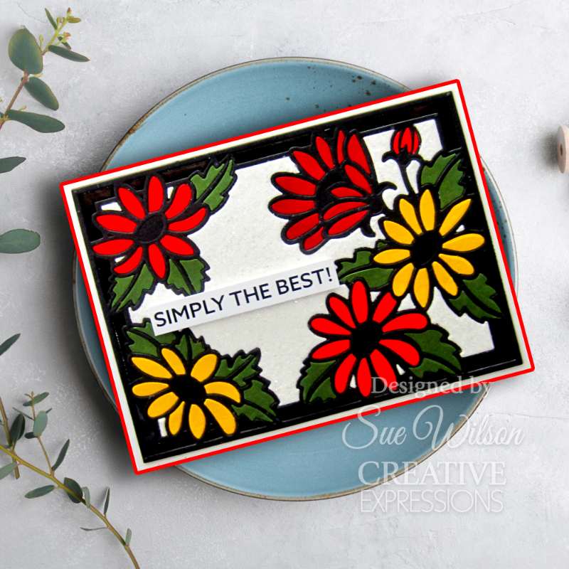 Creative Expressions Sue Wilson Frames & Tags Wild Daisy Cover Plate Craft Die