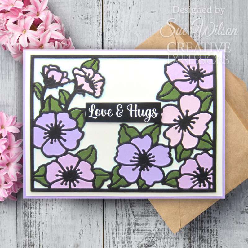 Creative Expressions Sue Wilson Frames & Tags Wild Rose Cover Plate Craft Die