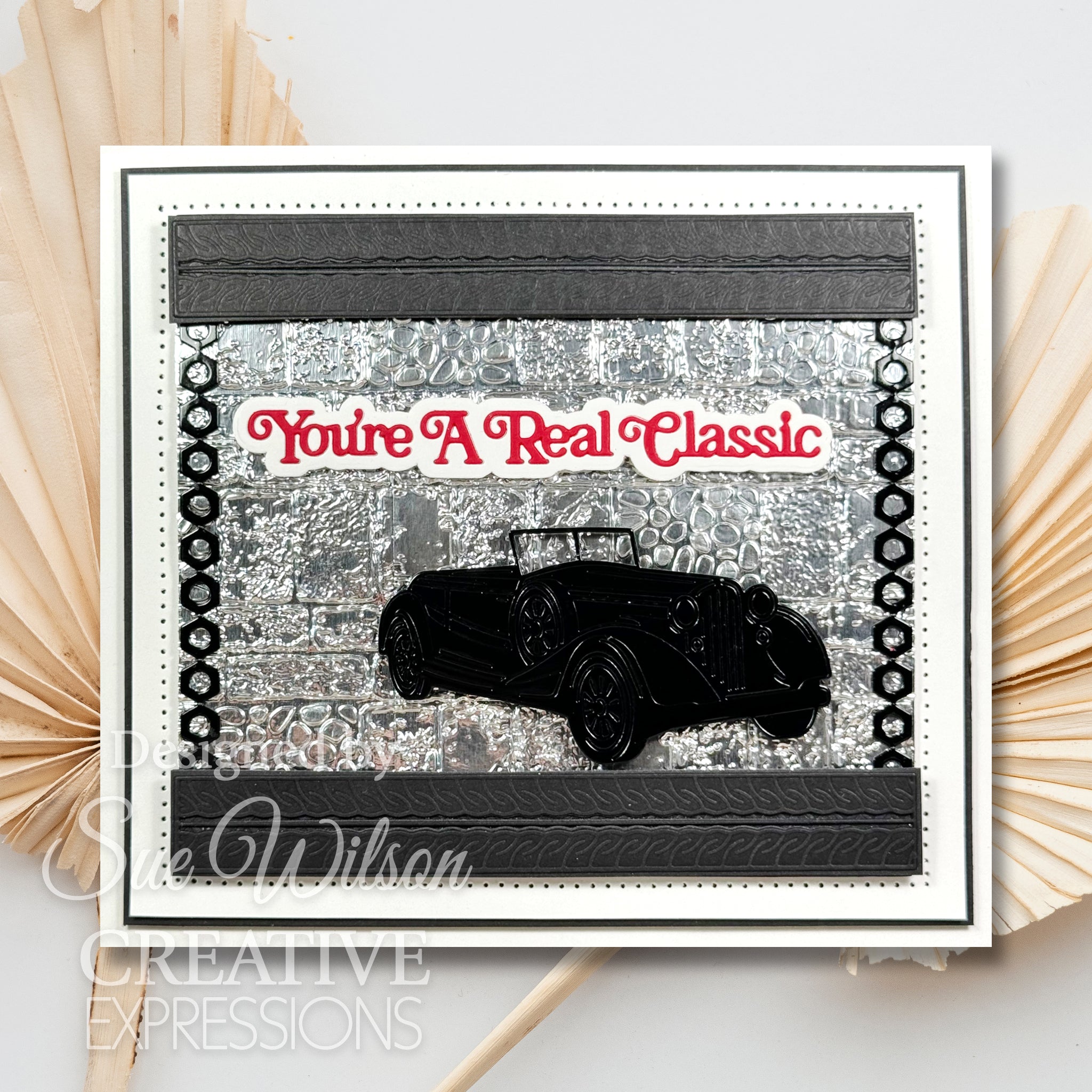 Creative Expressions Sue Wilson Mini Shadowed Sentiments You're A Real Classic Craft Die