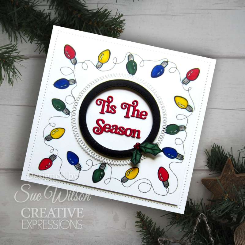 Creative Expressions Sue Wilson Festive Shadowed Sentiments Tis The Season Craft Die