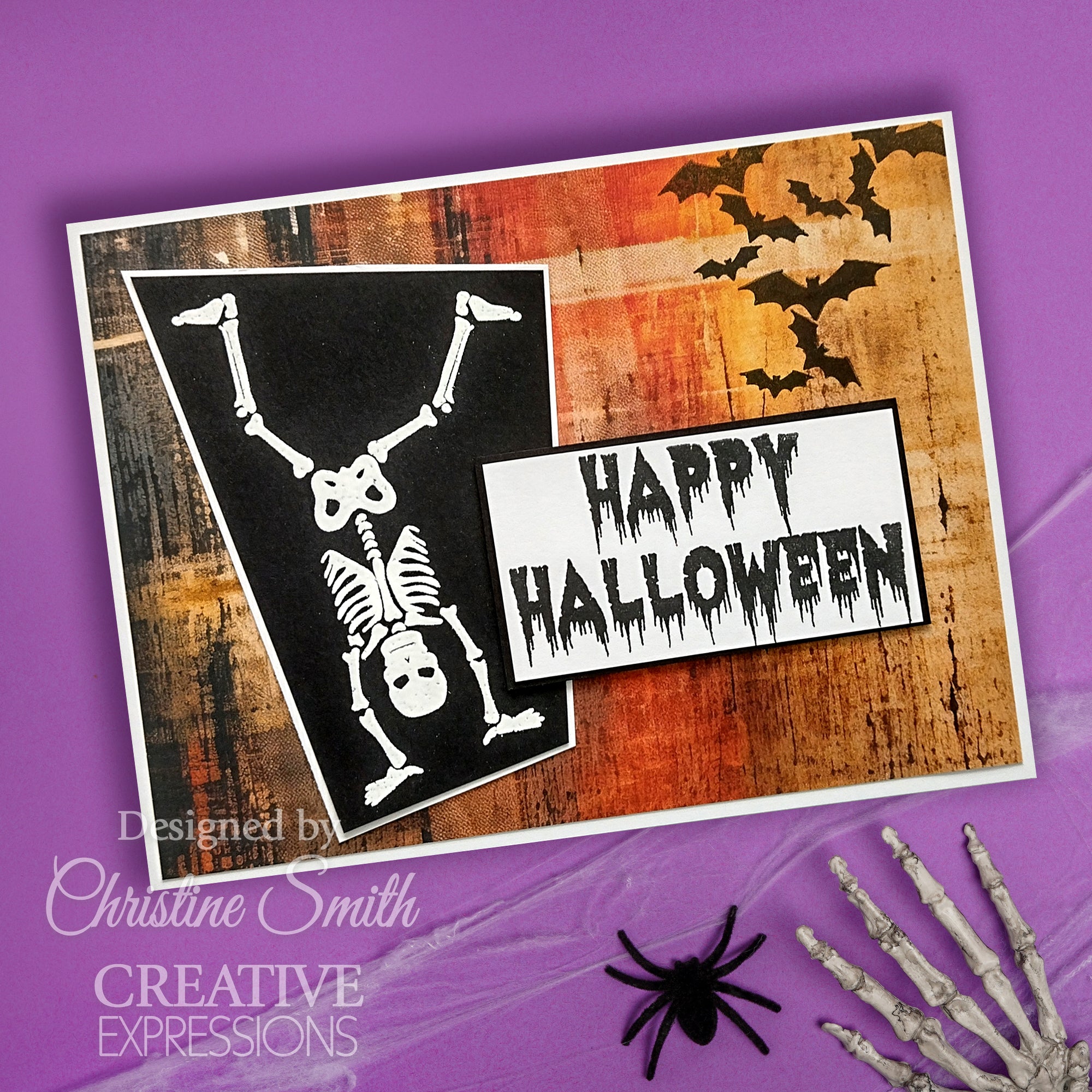 Creative Expressions Taylor Made Journals Trick Or Treat 6 in x 8 in Clear Stamp Set