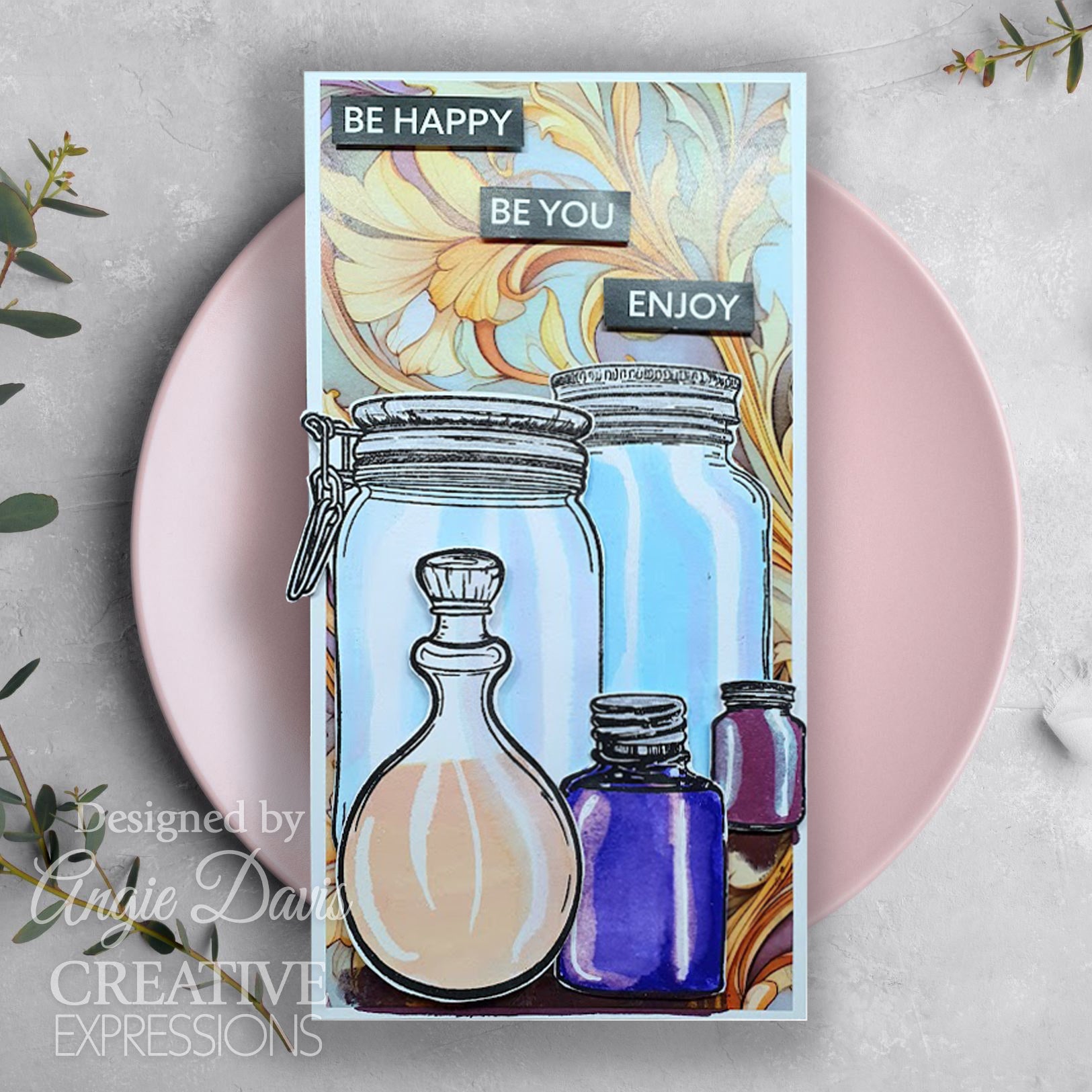 Creative Expressions Taylor Made Journals Containers 6 in x 8 in Clear Stamp Set