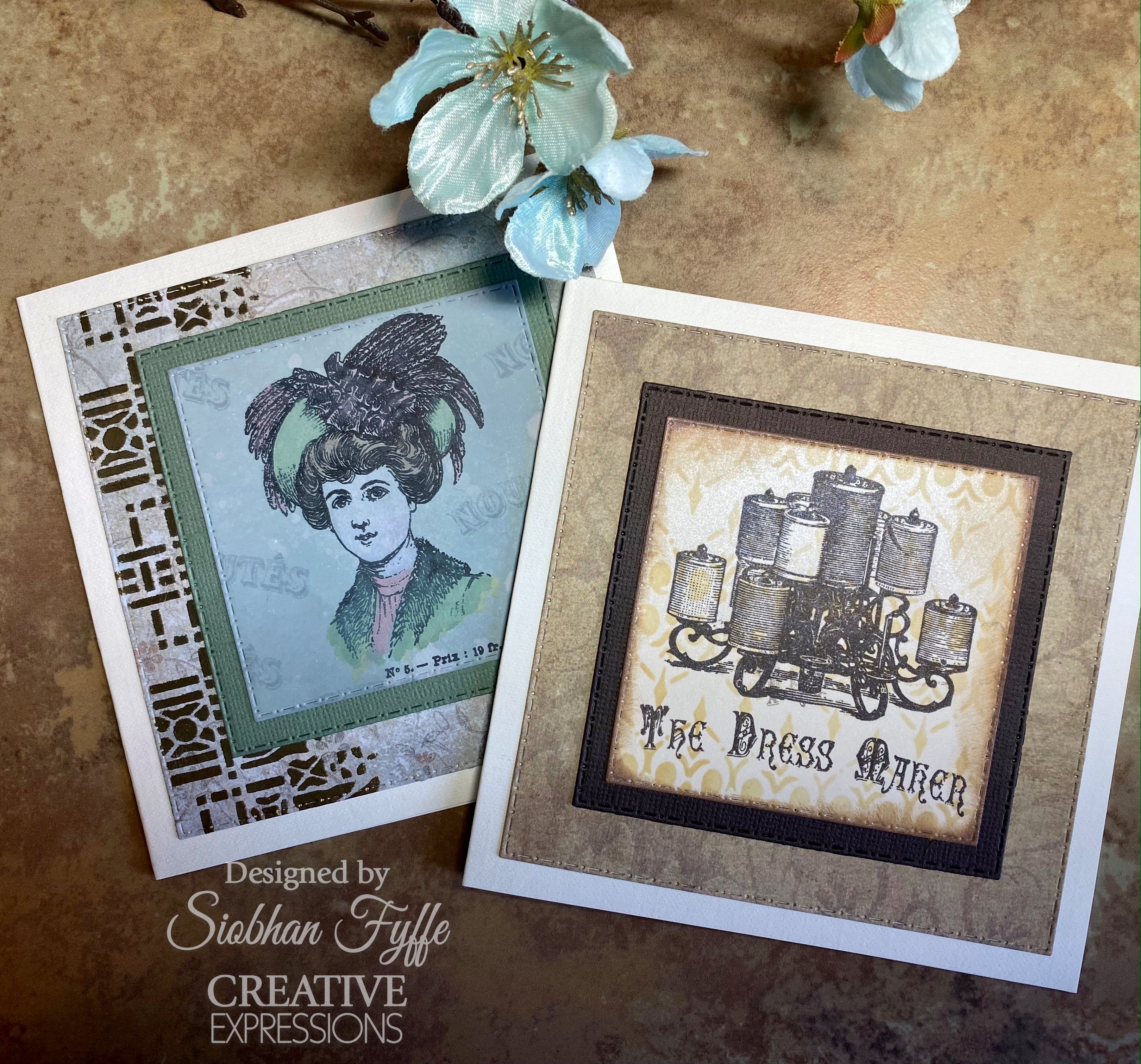 Creative Expressions Taylor Made Journals The Dress Maker 6 in x 8 in Clear Stamp Set