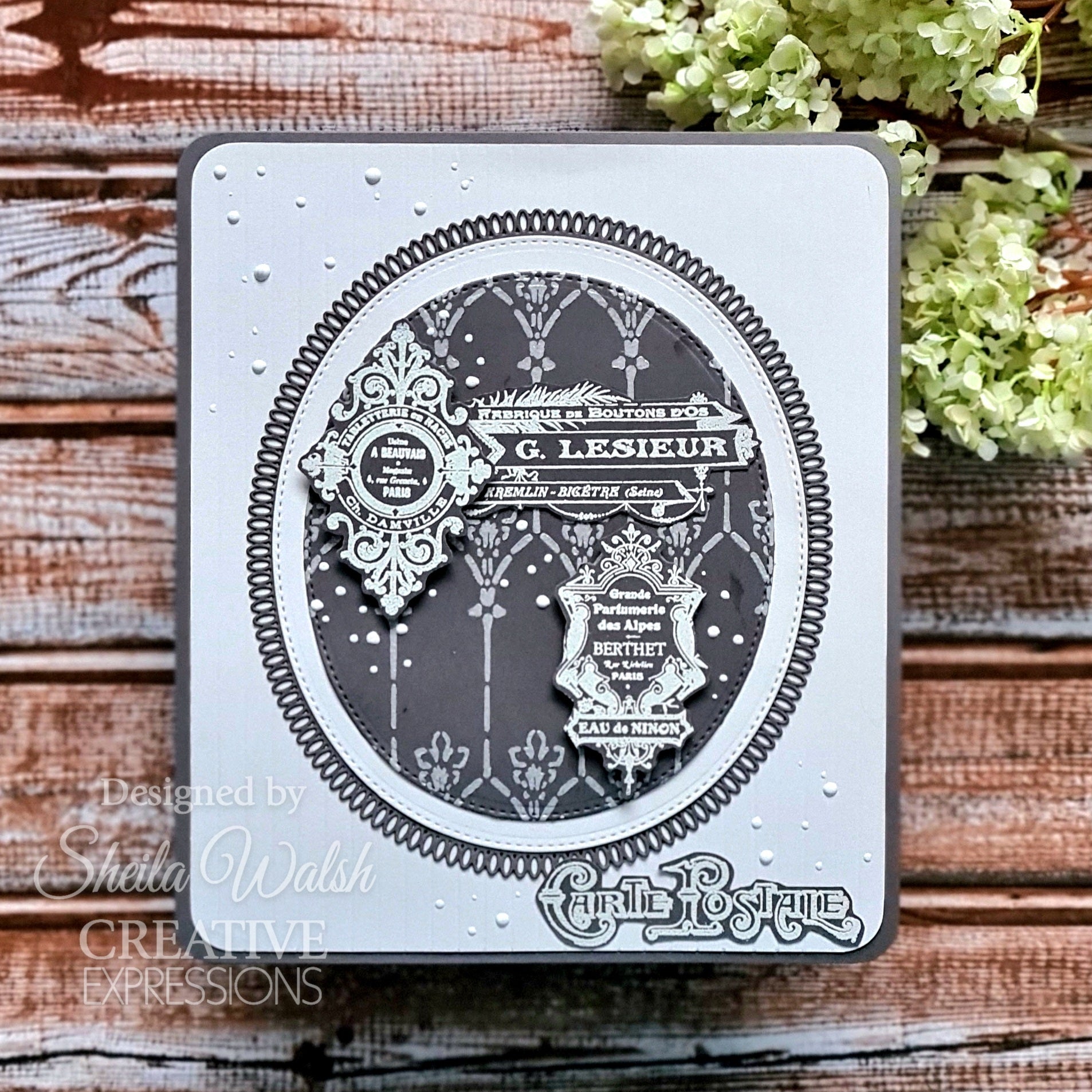 Creative Expressions Taylor Made Journals Carte Postale 6 in x 8 in Clear Stamp Set