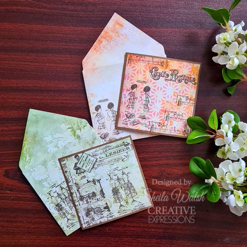 Creative Expressions Taylor Made Journals Industrial Sewing 6 in x 8 in Clear Stamp Set