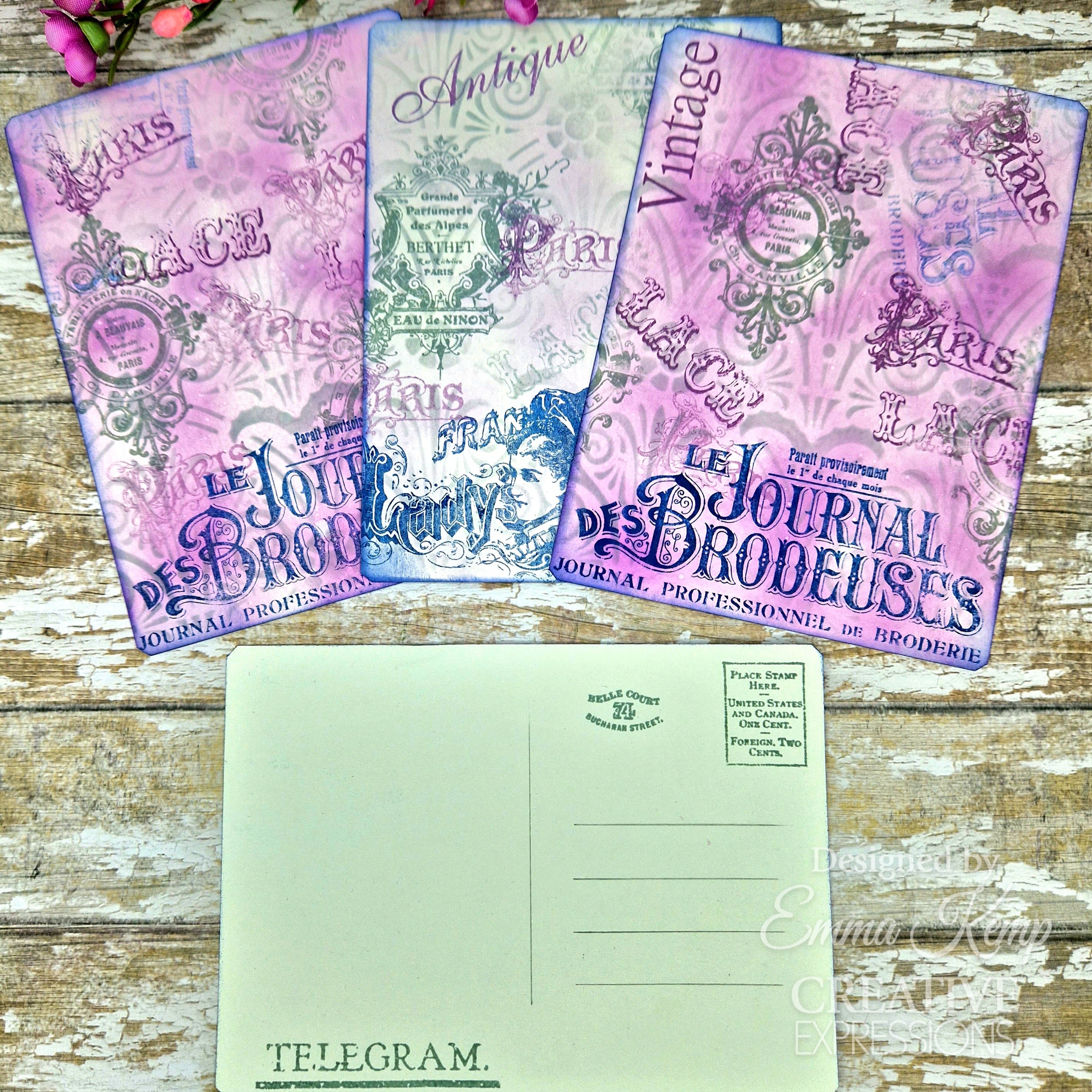 Creative Expressions Taylor Made Journals The Bookmakers Stamp 6 in x 8 in Clear Stamp Set