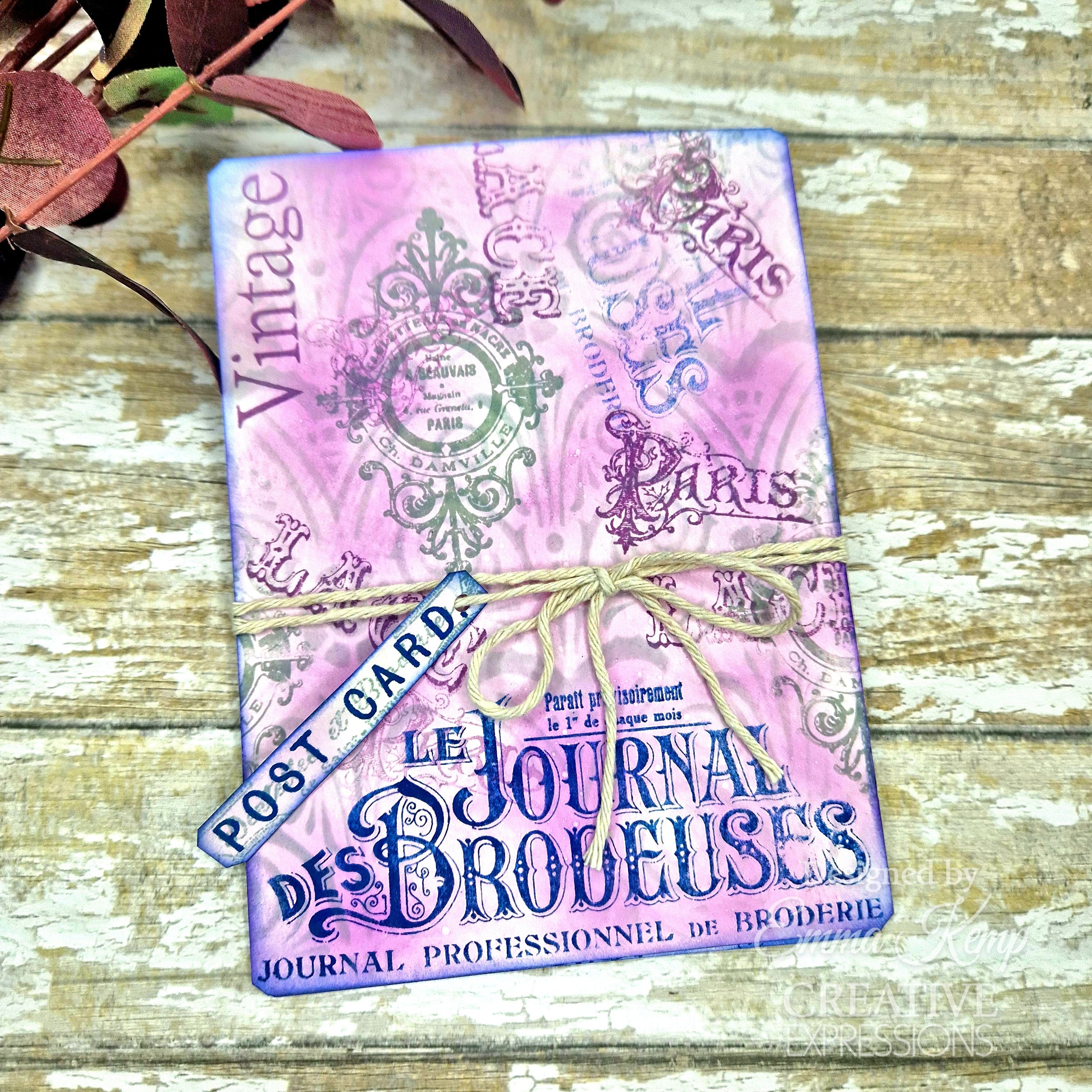 Creative Expressions Taylor Made Journals The Bookmakers Stamp 6 in x 8 in Clear Stamp Set