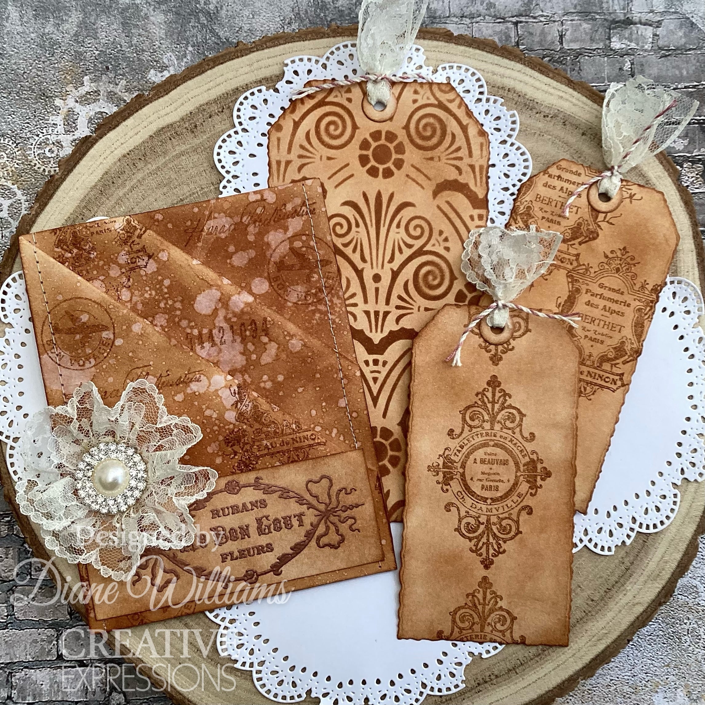 Creative Expressions Taylor Made Journals Passport 6 in x 8 in Clear Stamp Set