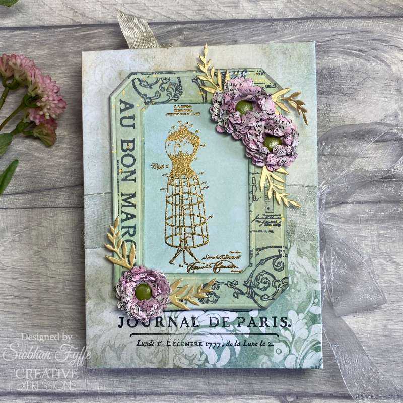 Creative Expressions Taylor Made Journals French Fabric Tags 6 in x 8 in Clear Stamp Set