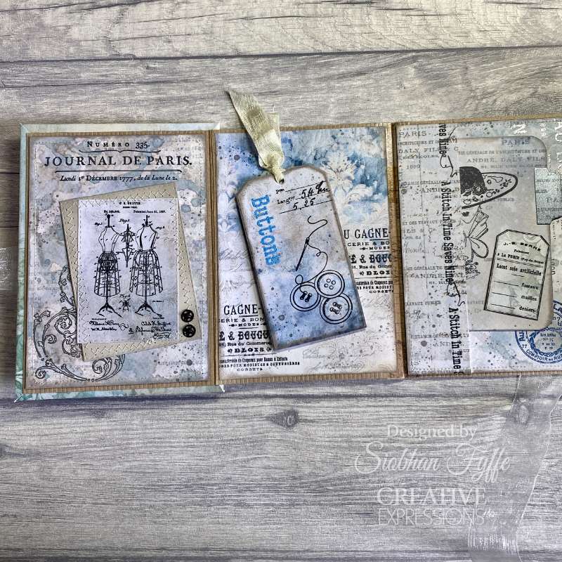 Creative Expressions Taylor Made Journals Sewing 6 in x 8 in Clear Stamp Set