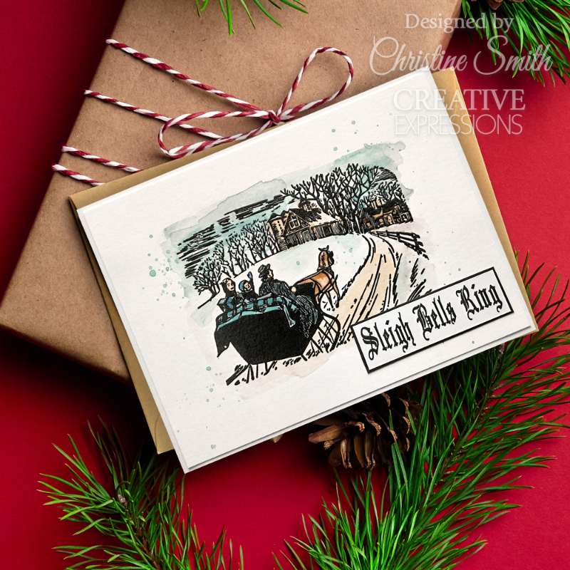 Creative Expressions Taylor Made Journals A Vintage Christmas 6 in x 8 in Clear Stamp Set