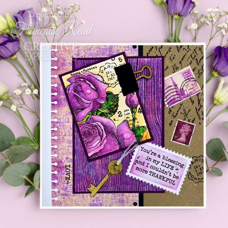 Woodware Clear Singles Postage Stamp Greetings 4 in x 6 in Stamp Set