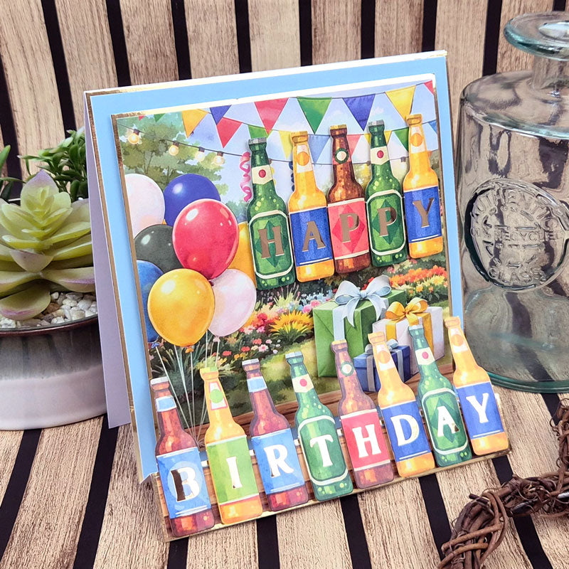 Delightful Die-Cuts Alphabets - Beer Bottles