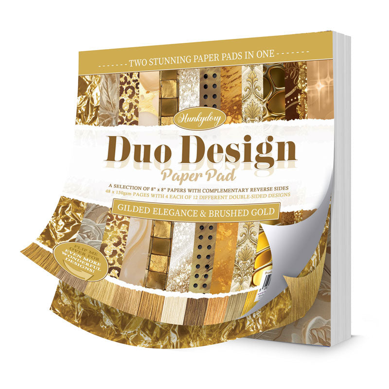 Duo Design Paper Pads - Gilded Elegance & Brushed Gold