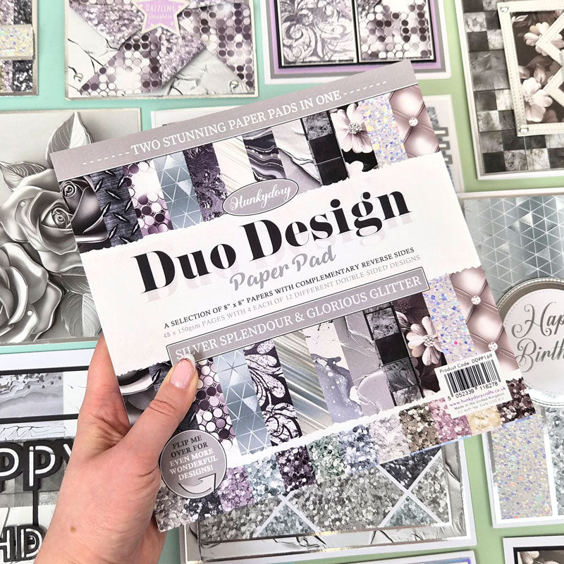 Duo Design Paper Pads - Silver Splendour & Glorious Glitter
