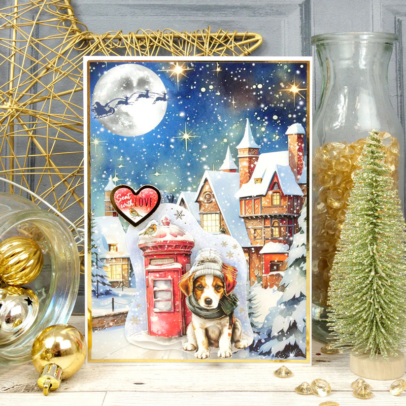 Christmas Dog Tales Decoupage Topper Collection