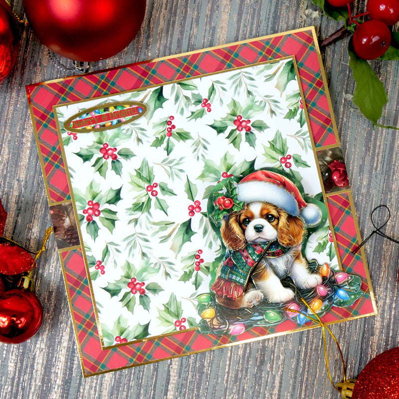 Brilliant Backgrounds - Christmas Dog Tales 8" x 8" Paper Pad